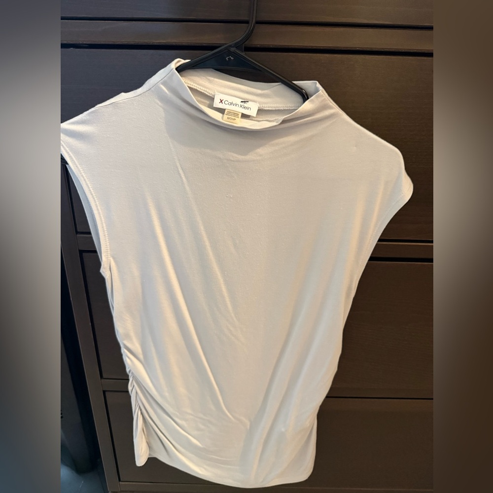 Calvin Klein Women's Light Gray Blouse